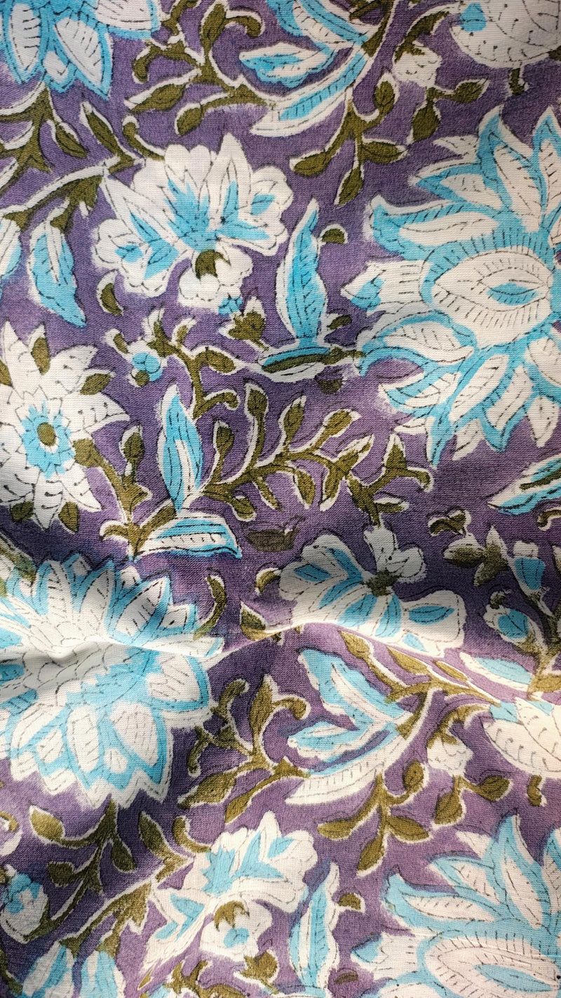 Sanganeri Hand Block Print Cotton Fabric