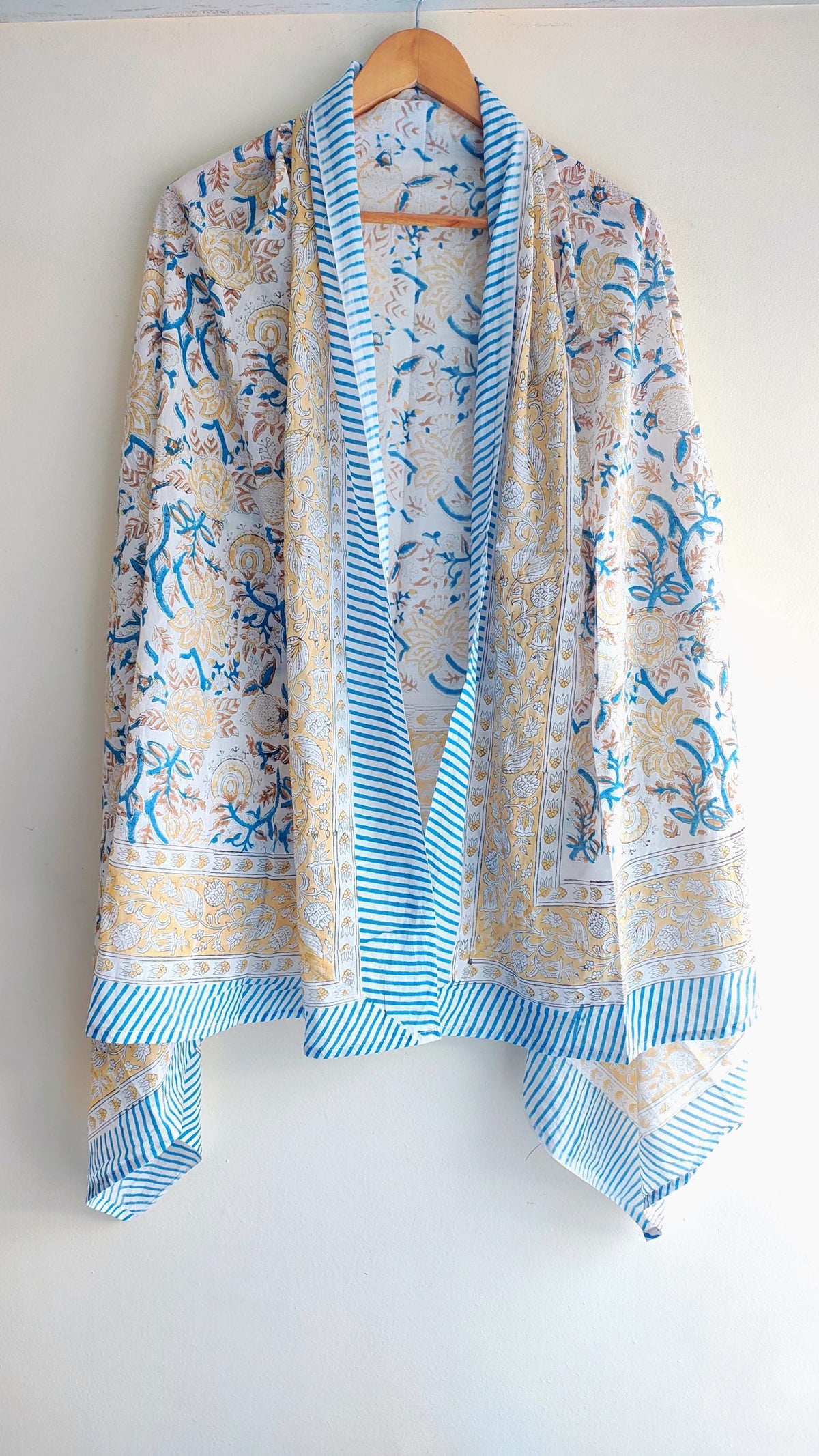Bagru Block Print Cotton Sarong, Beach Wrap, Pareo