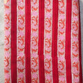 Handmade Bagru Print Textile – Red Floral Print Cotton Material