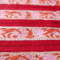 Sanganeri Hand Block Print Cotton Fabric – Red Floral Print