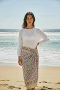 Bagru Block Print Cotton Sarong, Beach Wrap, Pareo