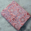 Handmade Bagru Print Textile –  Baby Pink Floral Print Cotton Material