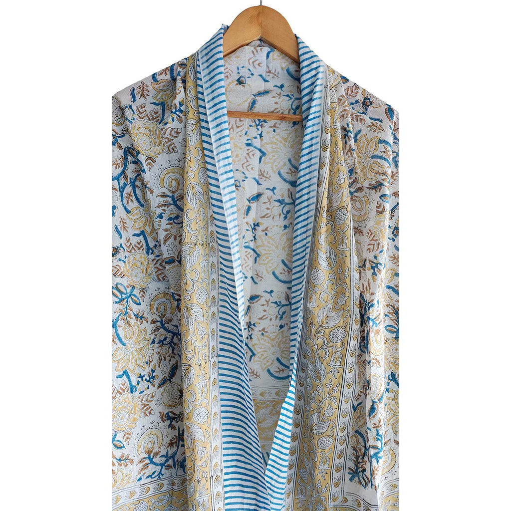 Bagru Block Print Cotton Sarong, Beach Wrap, Pareo