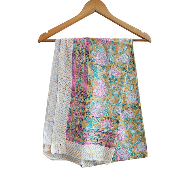 Bagru Block Print Cotton Sarong, Beach Wrap, Pareo