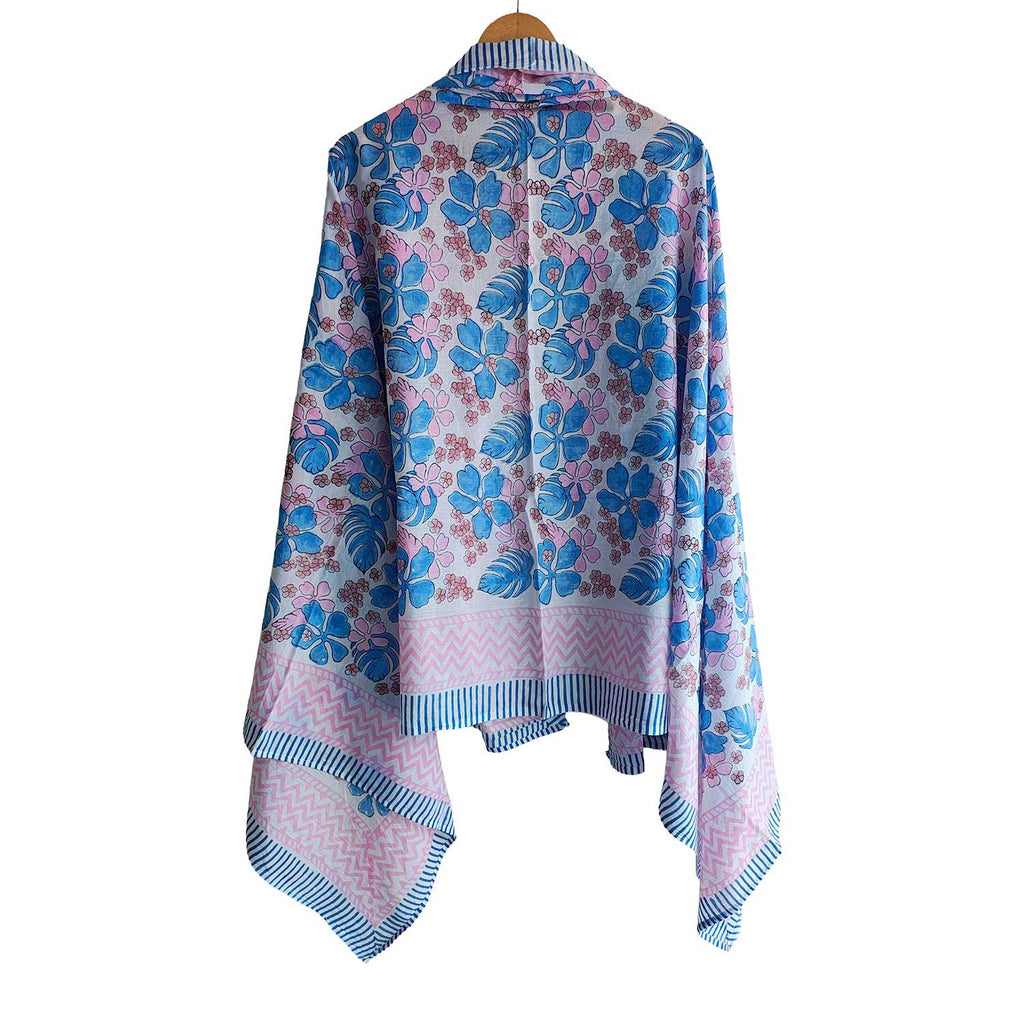 Bagru Block Print Cotton Sarong, Beach Wrap, Pareo