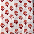 Sanganeri Hand Block Print Cotton Fabric – White Floral Print
