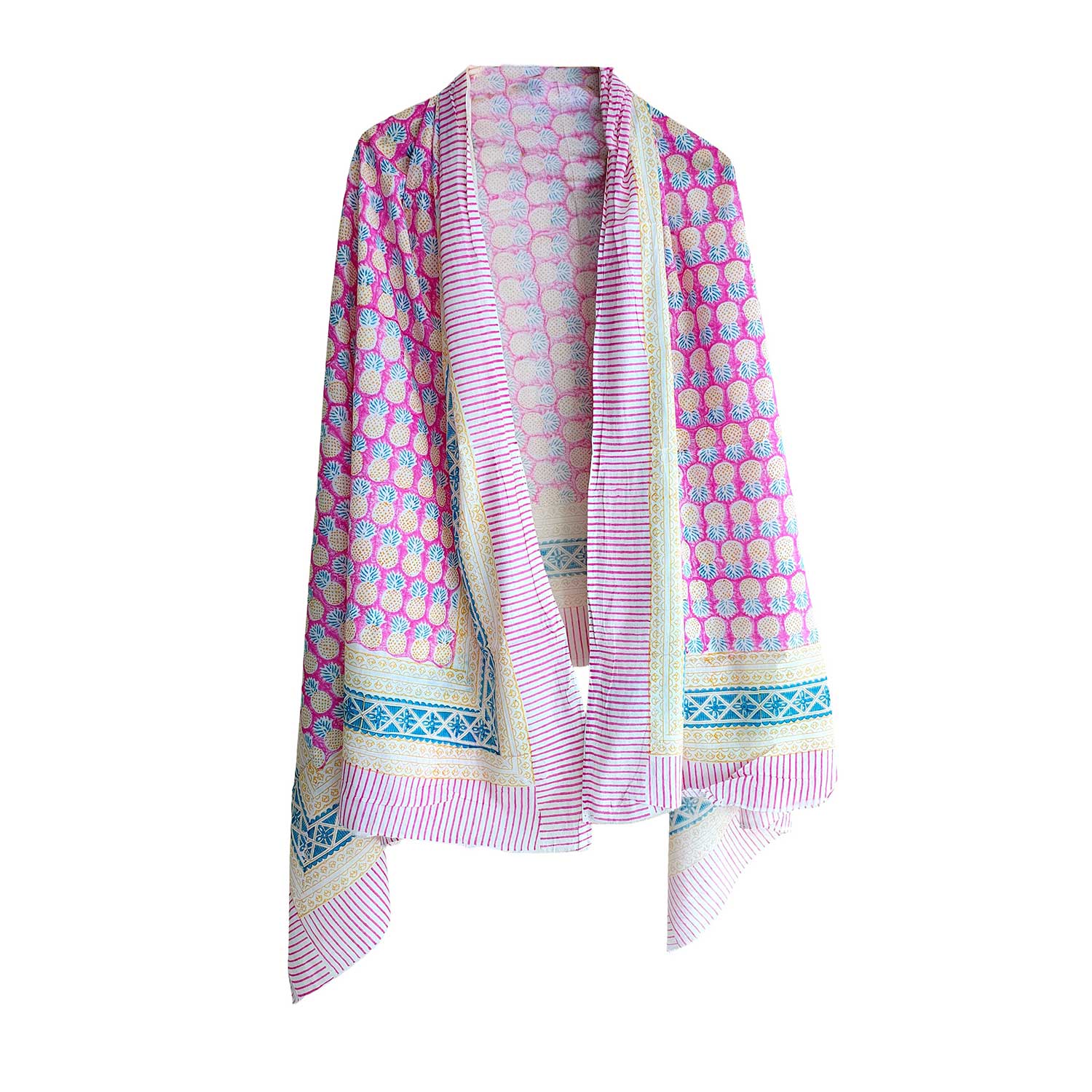 Bagru Block Print Cotton Sarong, Beach Wrap, Pareo