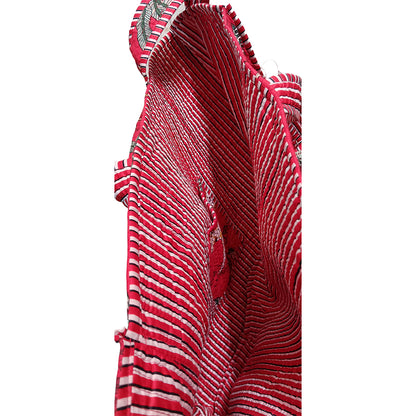 Handmade Block Print Cotton Quilted Tote Bag – Red Floral