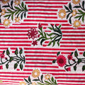 Sanganeri Hand Block Print Cotton Fabric – Dark Pink Floral Print