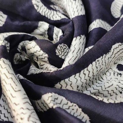 Sanganeri Hand Block Print Cotton Fabric – Black Tiger Print