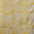 Sanganeri Hand Block Print Cotton Fabric – Yellow Floral Print