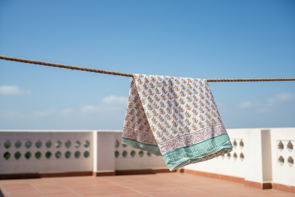 Bagru Block Print Cotton Sarong, Beach Wrap, Pareo