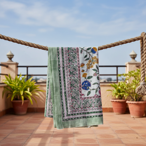 Bagru Block Print Cotton Sarong, Beach Wrap, Pareo