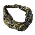 Handmade Cotton Twist Headband – Green Paisley Block Print Hair Accessory