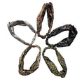 Handmade Cotton Twist Headband - Green Paisley Floral Print