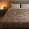 Kalamkari Hand Block Printed Cotton Bedsheet