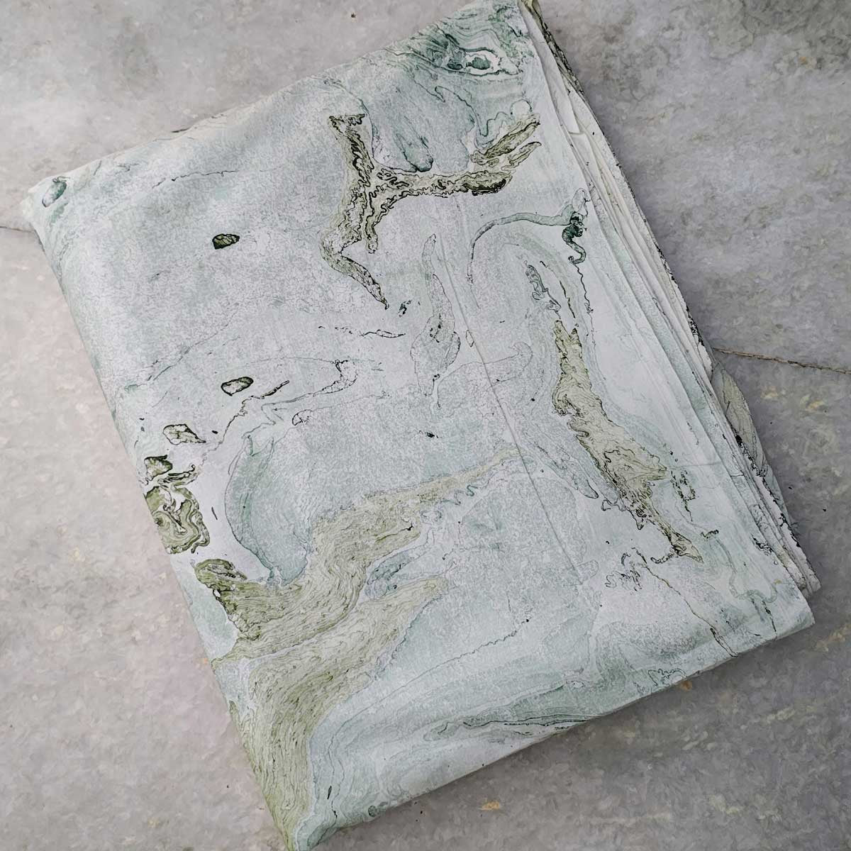 Sanganeri Hand Block Print Cotton Fabric – Mint Green Floral Print