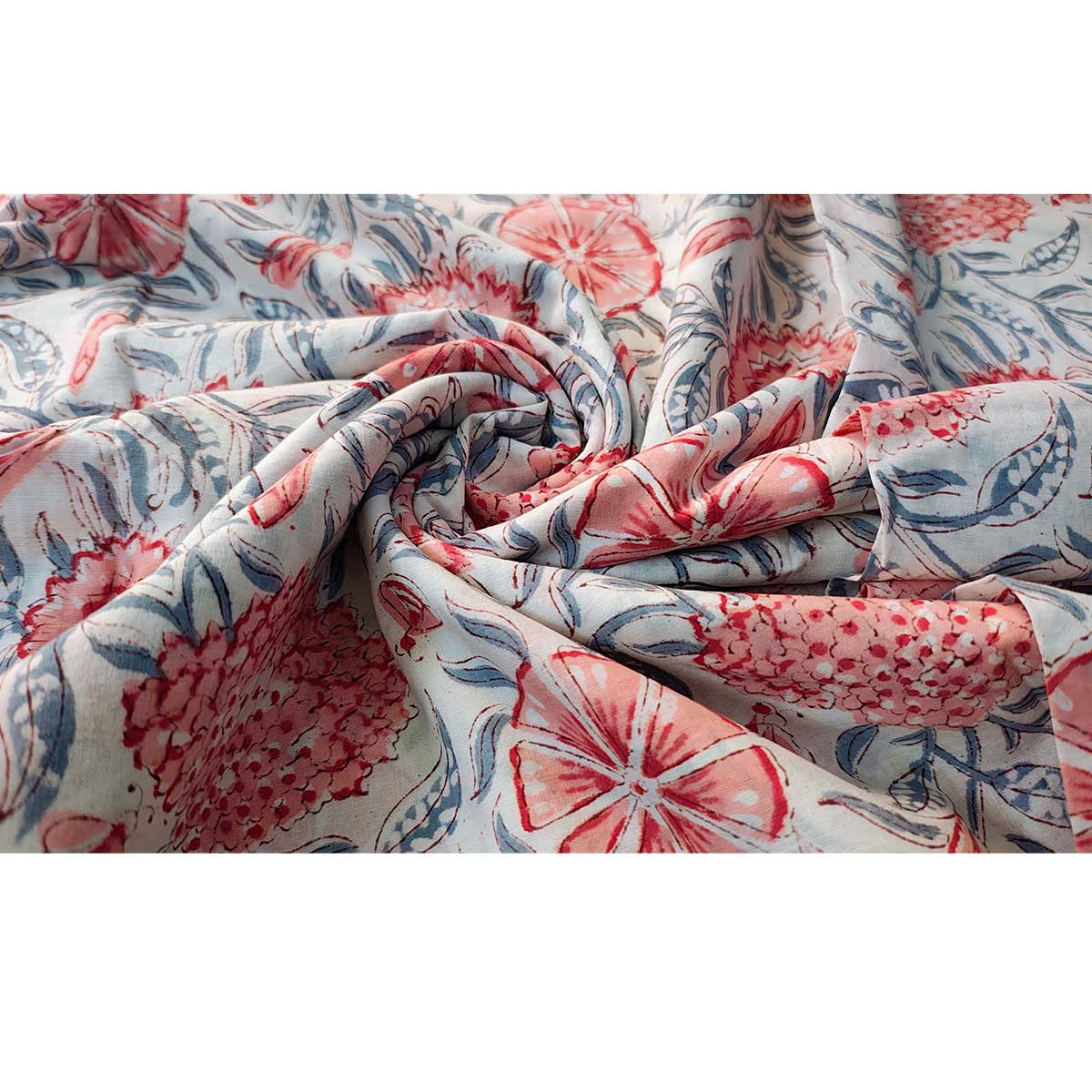 Bagru Block Print Pure Cotton Printed Fabric Material