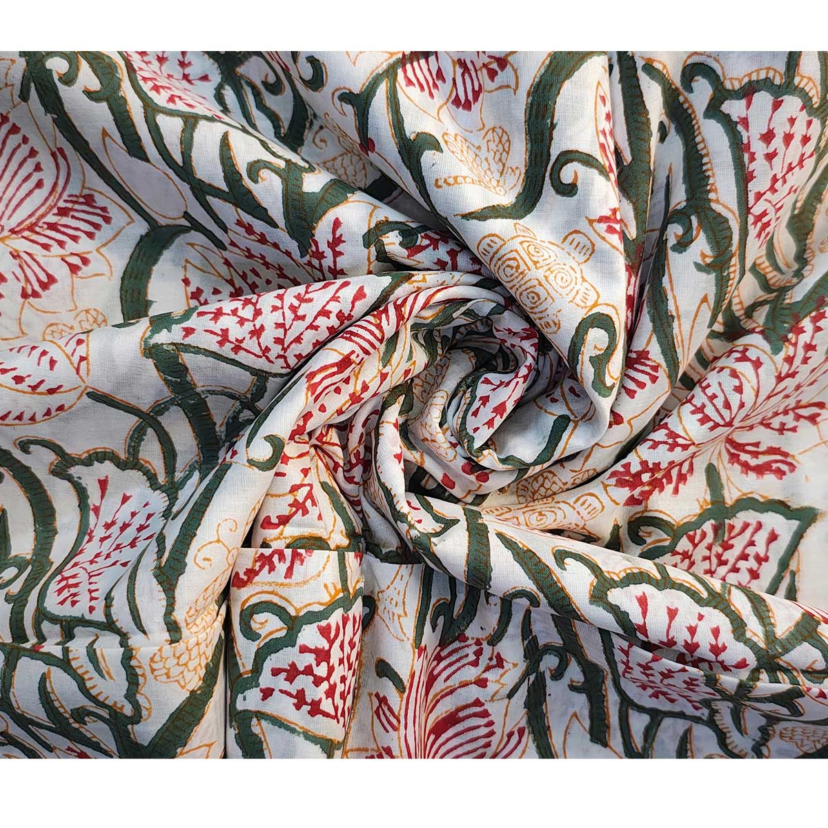 Bagru Block Print Pure Cotton Printed Fabric Material