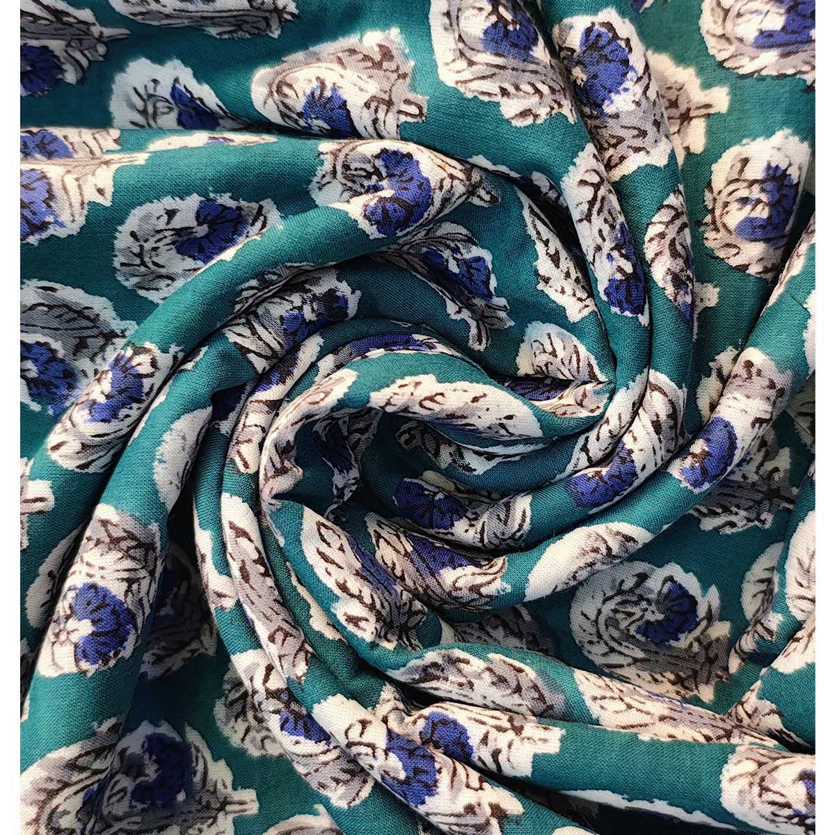 Bagru Block Print Pure Cotton Printed Fabric Material