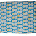 Sanganeri Hand Block Print Cotton Fabric – Light Blue Floral