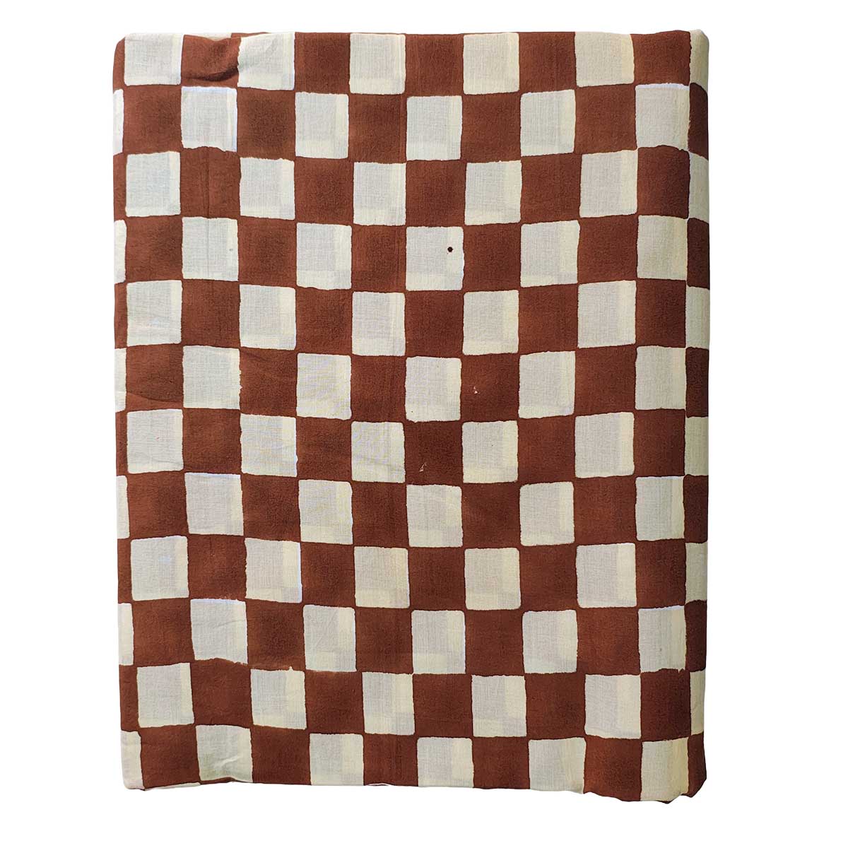 Handmade Bagru Print Textile – Brown And Beige Floral Cotton Material