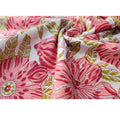 Handmade Bagru Print Textile – Red And Green  Floral Cotton Material