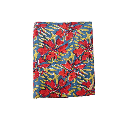 Sanganeri Hand Block Print Cotton Fabric – Multicolor Floral