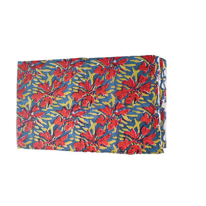 Sanganeri Hand Block Print Cotton Fabric – Multicolor Floral