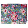 Handmade Bagru Print Textile – Blue And Pink Floral Cotton Material
