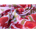 Handmade Bagru Print Textile – Pink And Red Floral Cotton Material