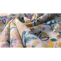 Handmade Bagru Print Textile – Blue ,Yellow And White Floral Print Cotton Material