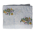 Sanganeri Hand Block Print Cotton Fabric – White Floral Print