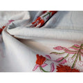 Handmade Bagru Print Textile – White And Orange Floral Print Cotton Material