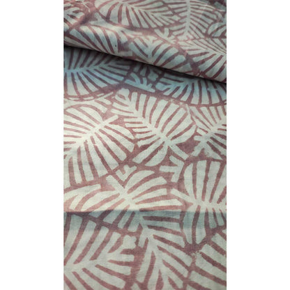 Sanganeri Hand Block Print Cotton Fabric – Pink Floral Print