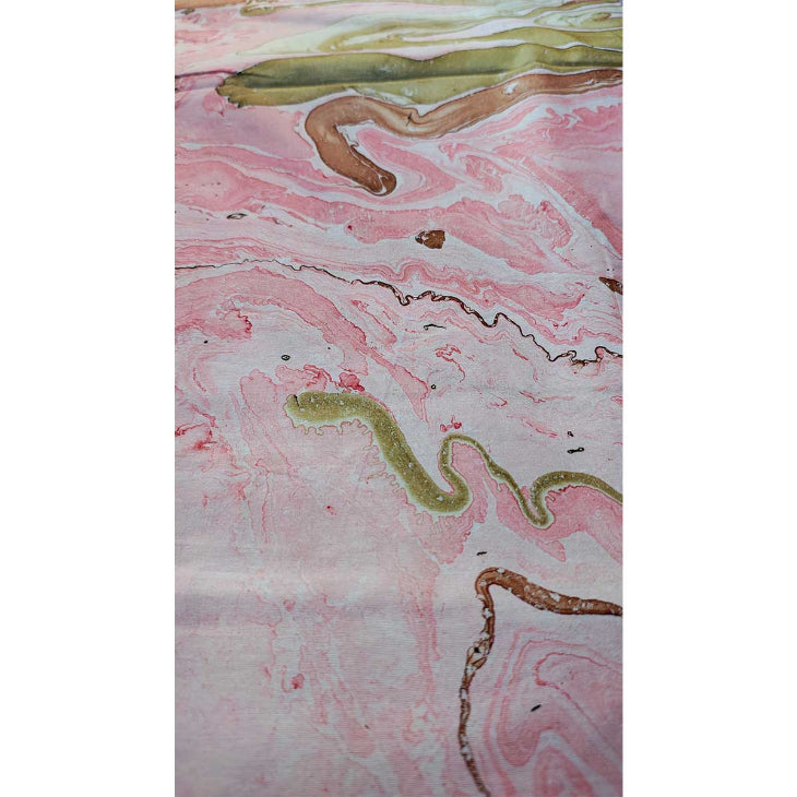 Handmade Bagru Print Textile – Pink Floral Print Cotton Material