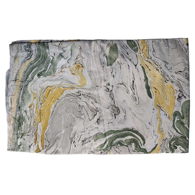Handmade Bagru Print Textile – Beige Marble Print Cotton Material