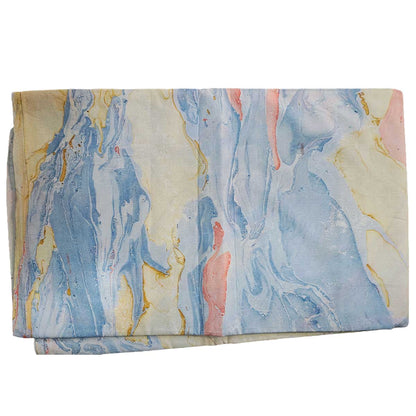 Sanganeri Hand Block Print Cotton Fabric – Blue Marble Print