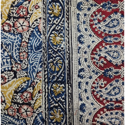 Kalamkari Blue Color - Single Bed Bedsheet (60x90 Inches)
