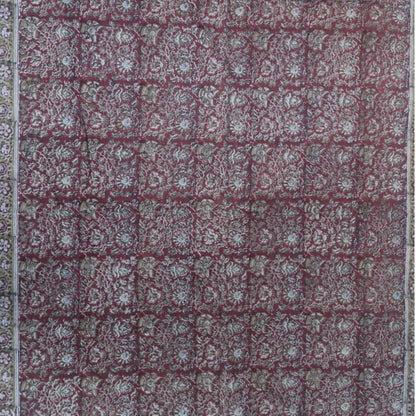 Kalamkari Red Color - Single Bed Bedsheet (60x90 Inches)