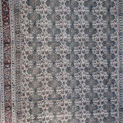 Kalamkari Grey Color - Single Bed Bedsheet (60x90 Inches)