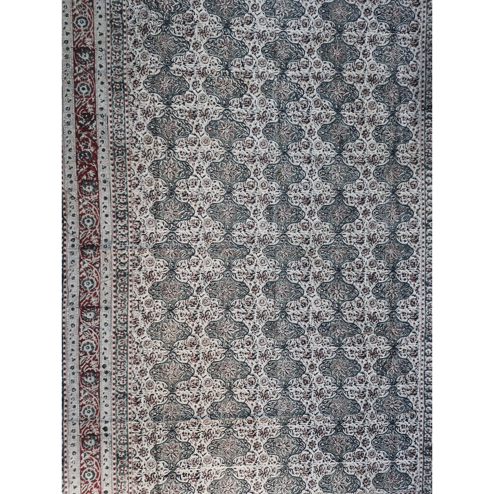 Kalamkari Grey Color - Single Bed Bedsheet (60x90 Inches)