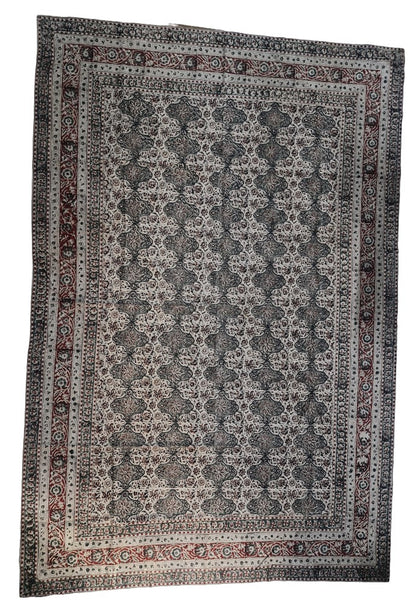 Kalamkari Grey Color - Single Bed Bedsheet (60x90 Inches)