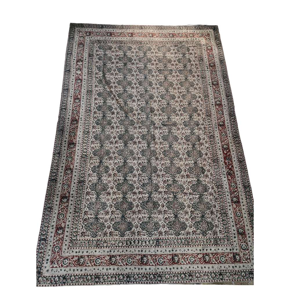Kalamkari Grey Color - Single Bed Bedsheet (60x90 Inches)