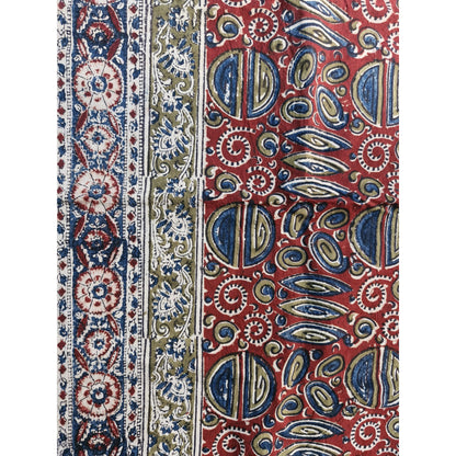 Kalamkari White and Yellow Color - Single Bed Bedsheet (60x90 Inches)