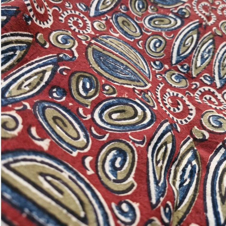 Kalamkari White and Yellow Color - Single Bed Bedsheet (60x90 Inches)