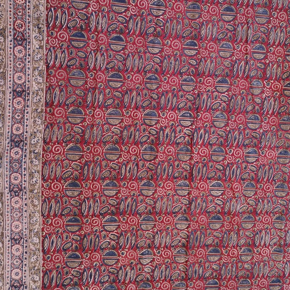 Kalamkari White and Yellow Color - Single Bed Bedsheet (60x90 Inches)
