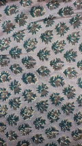 Handmade Bagru Print Textile –  Purple Floral Print Cotton Material