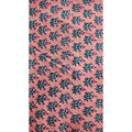 Handmade Bagru Print Textile –  Peach color  Floral Print Cotton Material