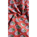 Handmade Bagru Print Textile –  Orange color  Floral Print Cotton Material